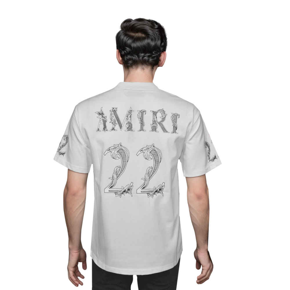Amiri White Premium Quality T-shirt-1
