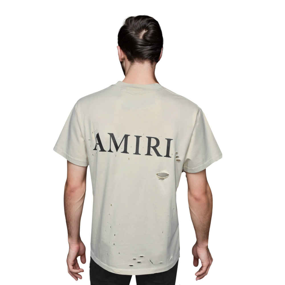 Amiri Cream Premium Quality T-shirt-1