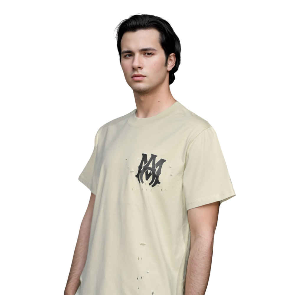 Amiri Cream Premium Quality T-shirt-2