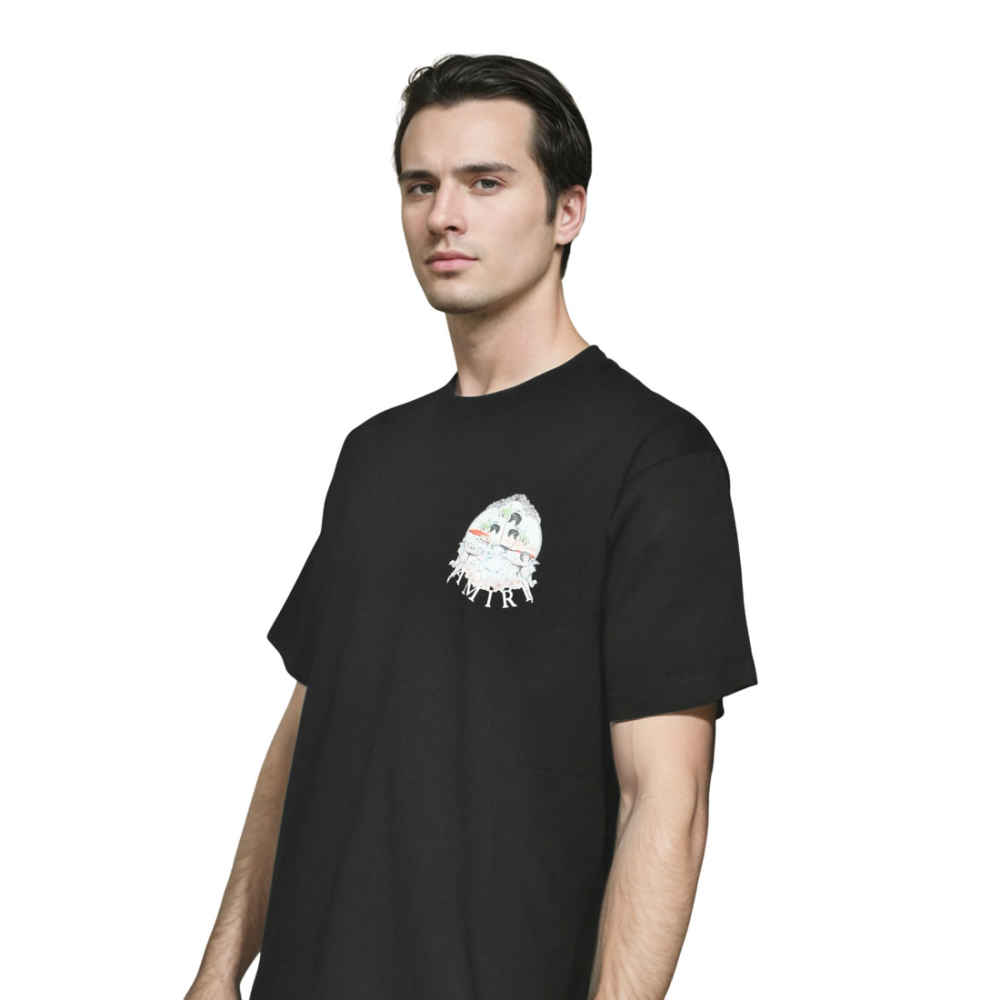 Amiri Black Premium Quality T-shirt-2