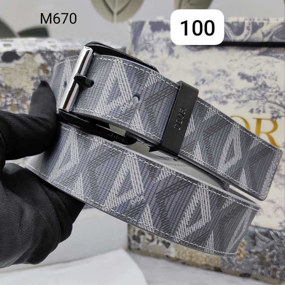 Dior Black Premium Quality Leather Belt-thumb-0