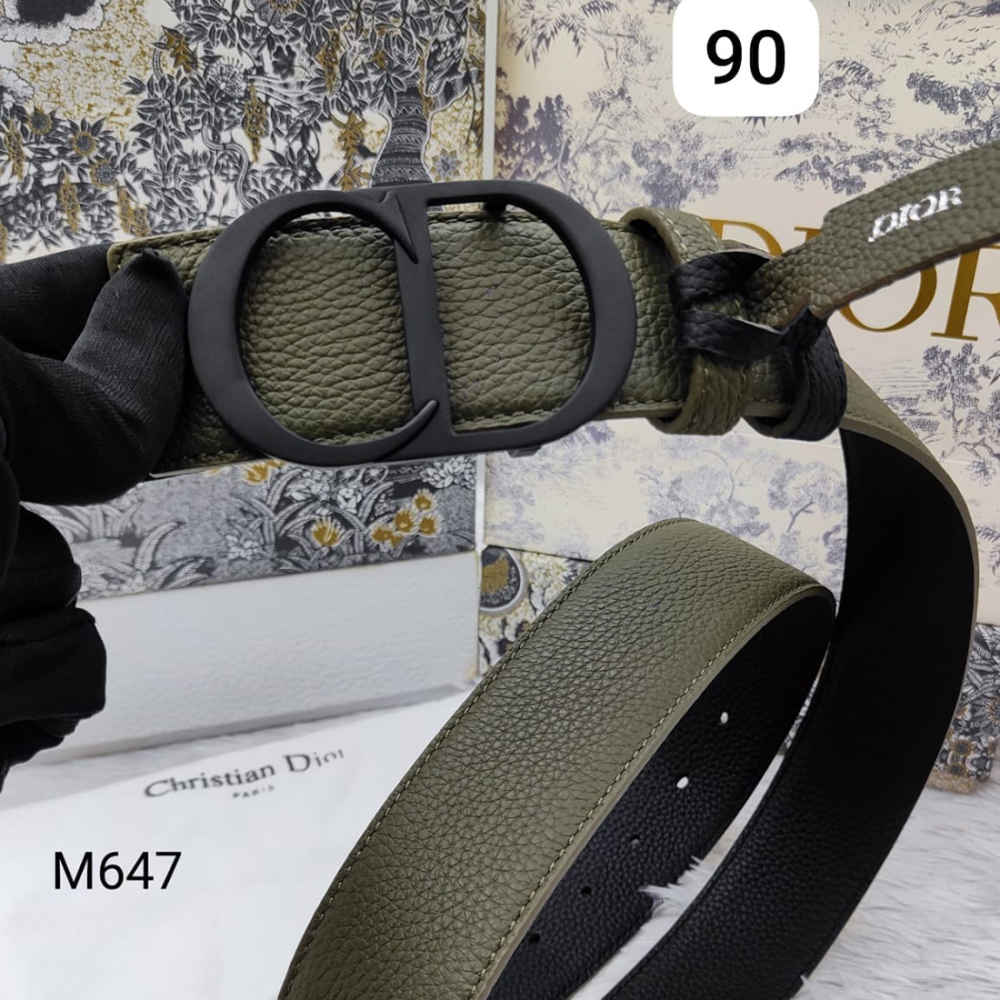 Dior Black Premium Quality Leather Belt-thumb-0