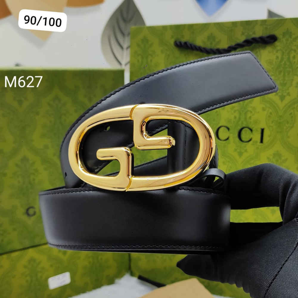 Gucci Golden Premium Quality Leather Belt-thumb-0