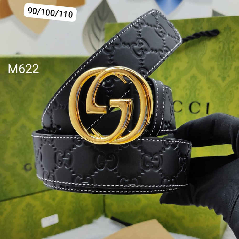 Gucci Golden Premium Quality Leather Belt-thumb-0