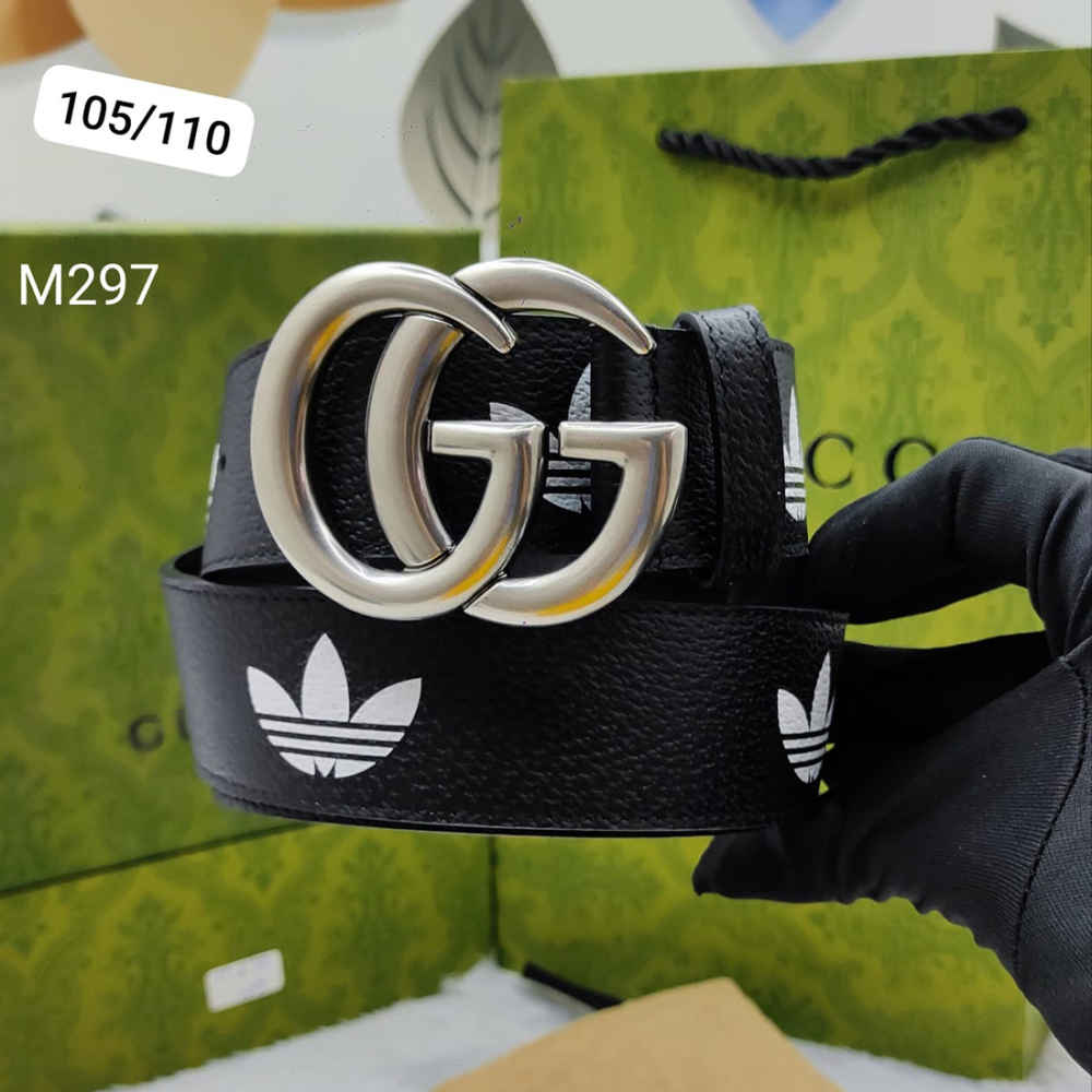 Gucci Silver Premium Quality Leather Belt-thumb-0