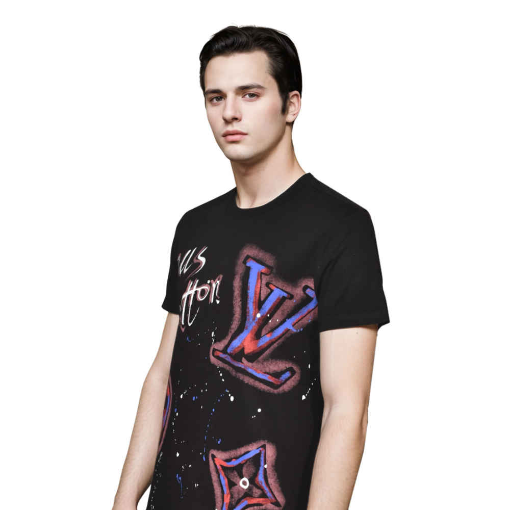 Louis Vuitton Black Premium Quality T-shirt-2