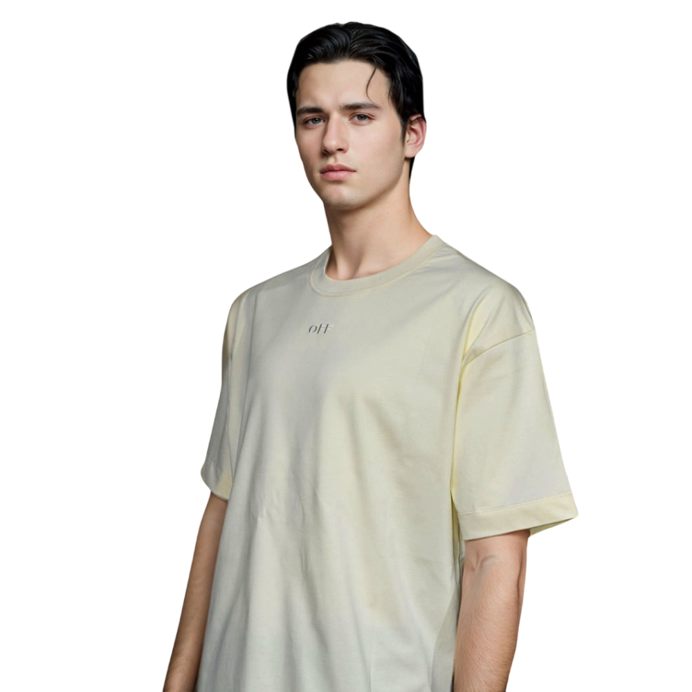 Off-White Cream Premium Quality T-shirt-2