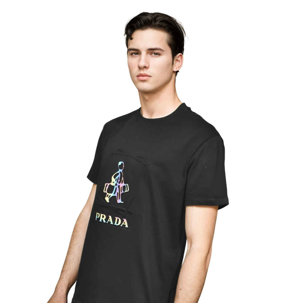 Prada Black Premium Quality T-shirt-2
