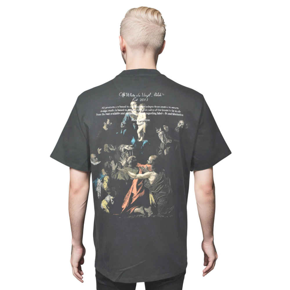 Off-White Dark Grey Premium Quality T-Shirt-1