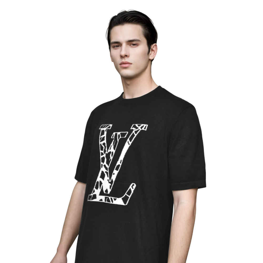 Louis Vuitton Black Premium Quality T-shirt-2