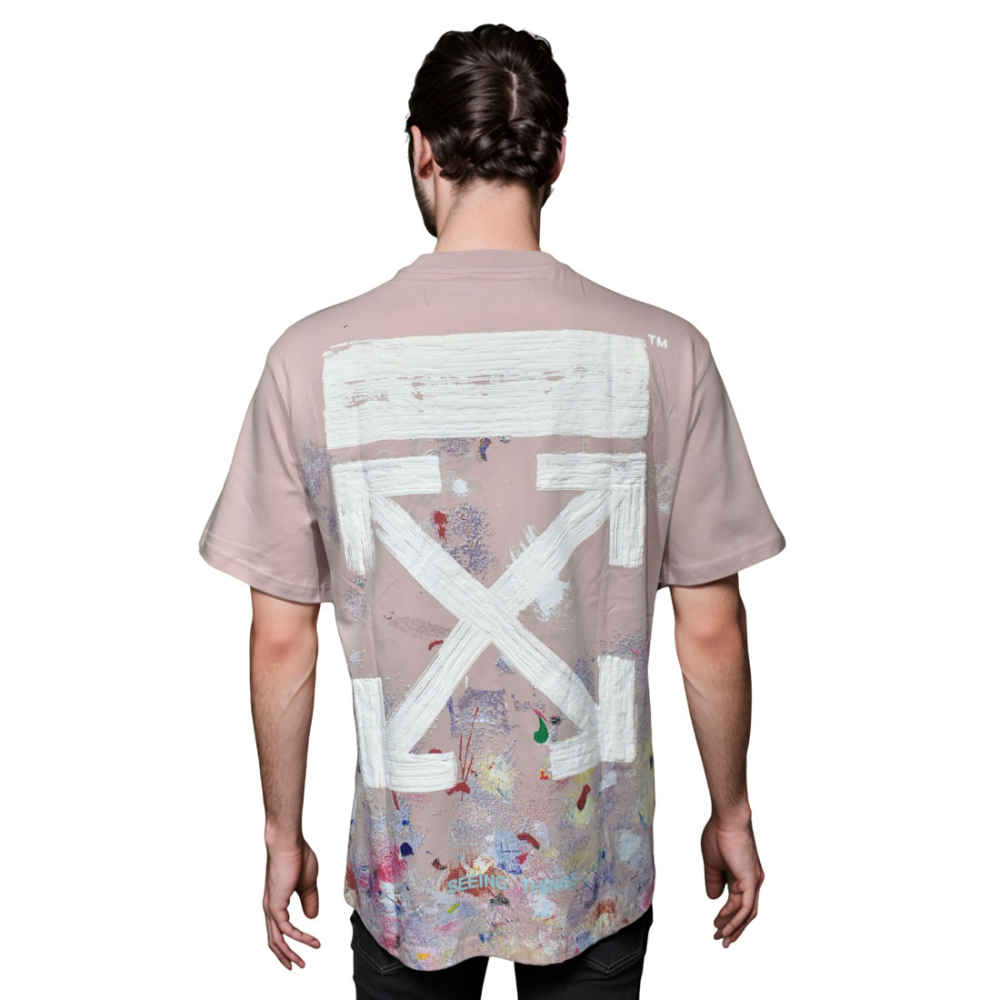 Off-White Pink Premium Quality T-Shirt-1