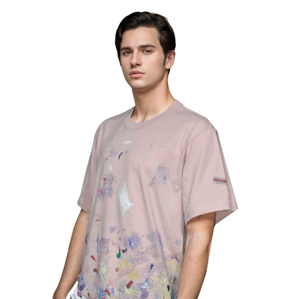 Off-White Pink Premium Quality T-Shirt-2