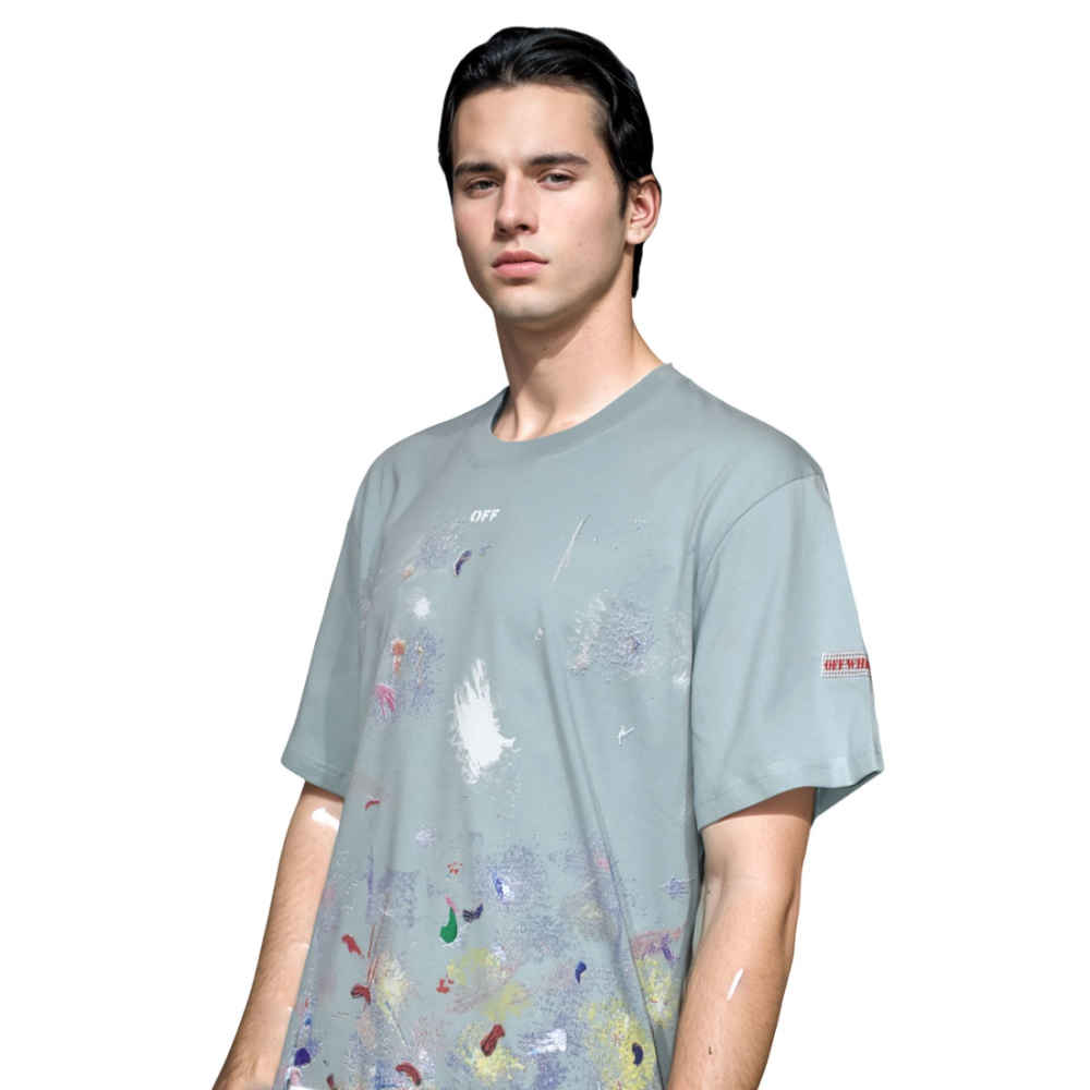 Off-White Sky Blue Premium Quality T-shirt-2