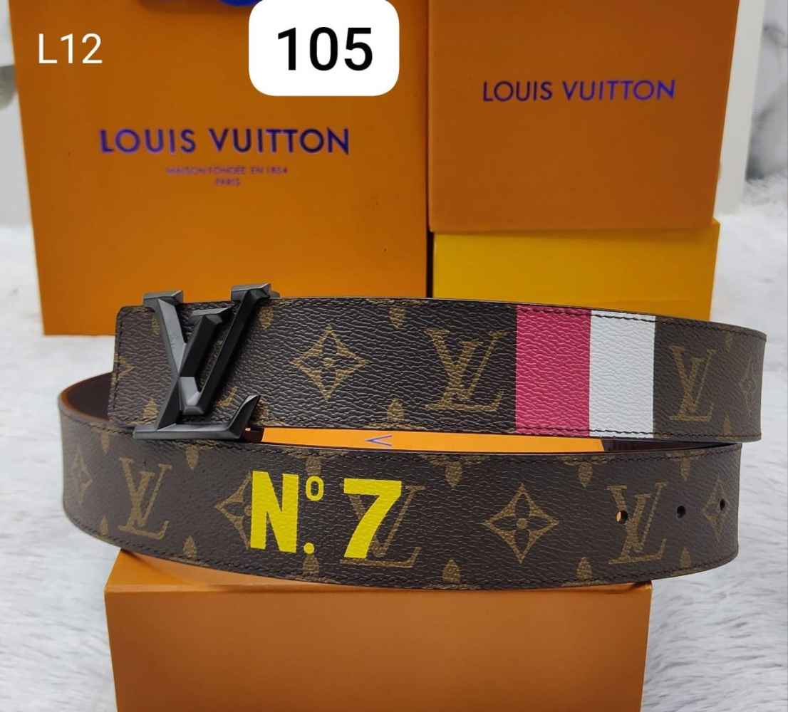 Louis Vuitton Black Premium Quality Leather Belt-thumb-0