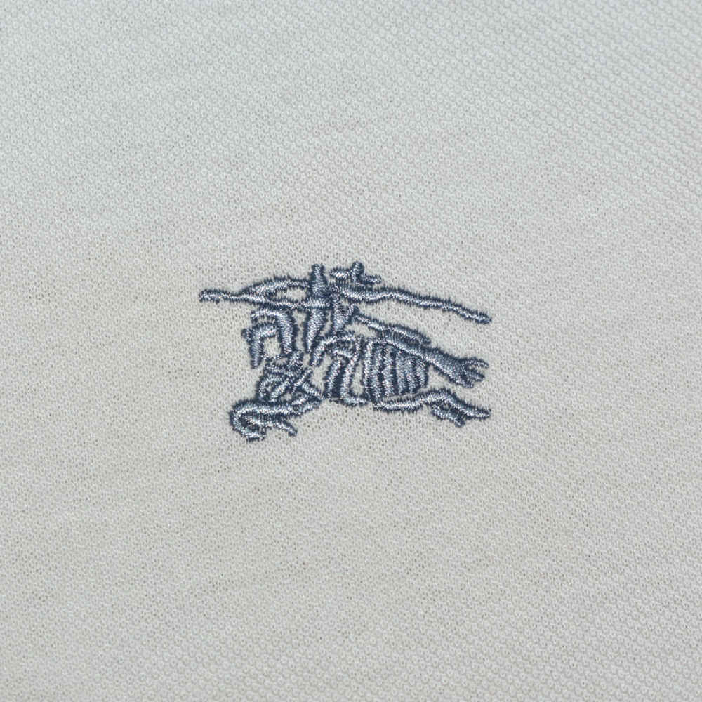 Burberry Embroidered logo White  Premium Quality Polo T-shirt-4