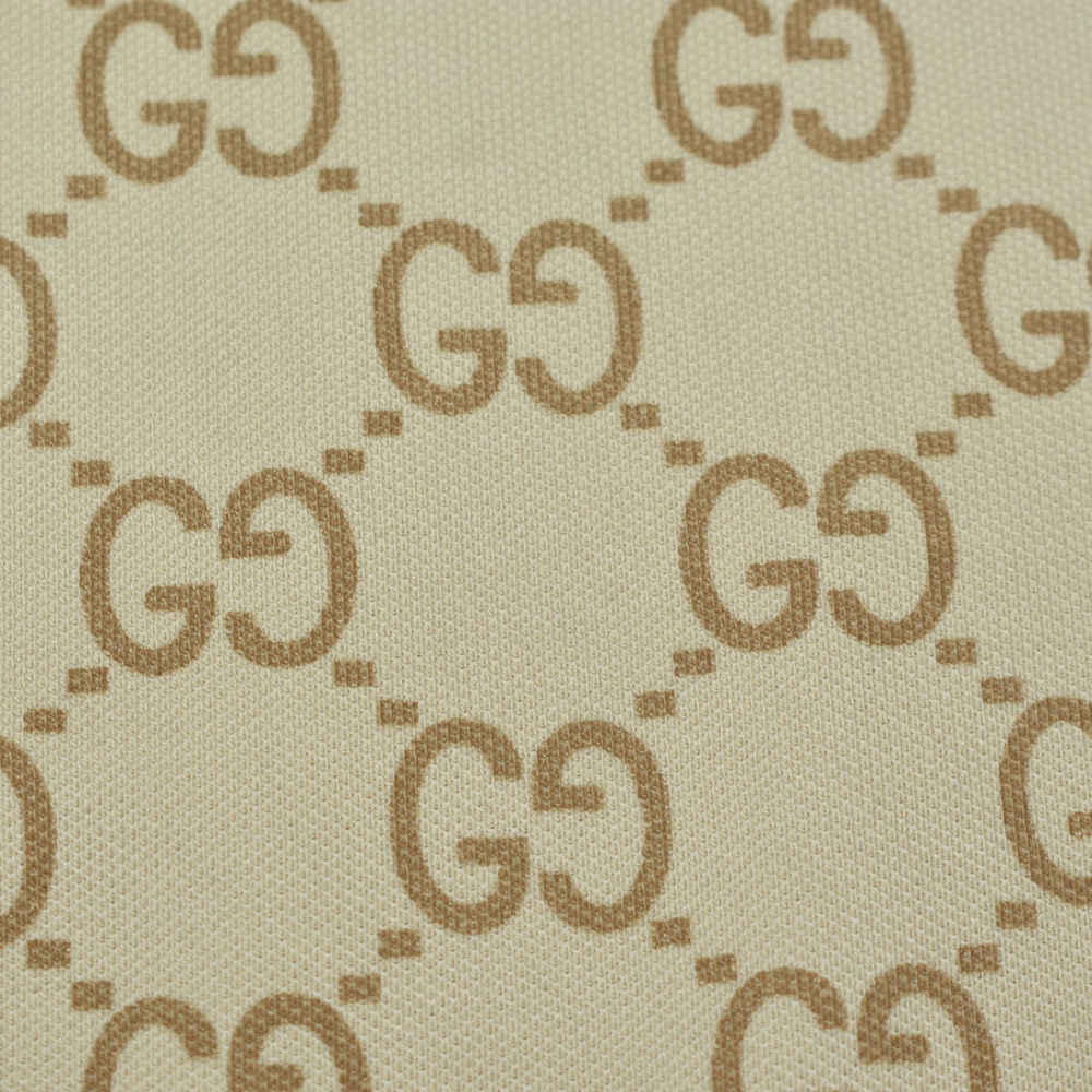 Gucci GG Stretch Cream Premium Polo T-shirt-thumb-3