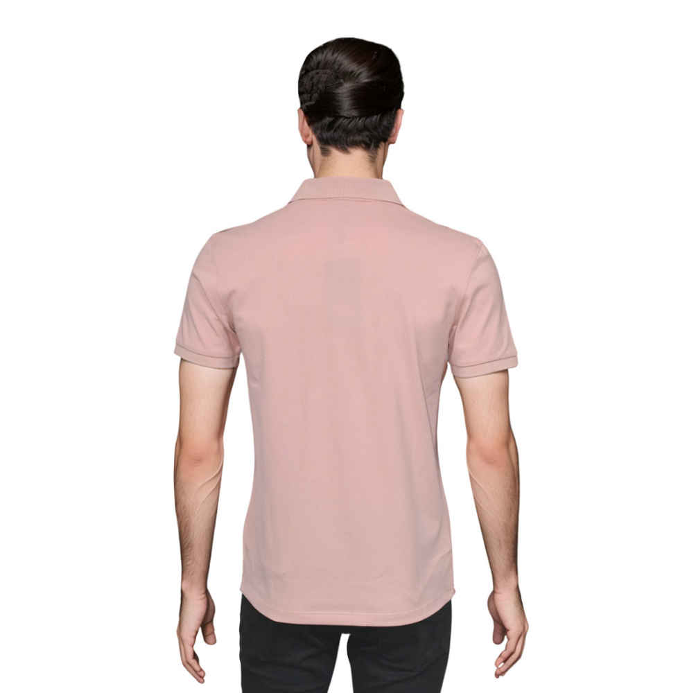 Fendi Roma Embroidered logo Pink Polo T-shirt-thumb-1