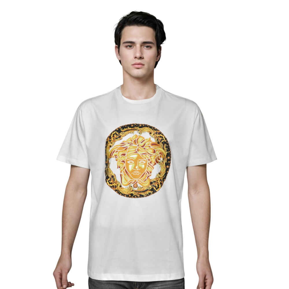 Versace White Premium Cotton T-shirt-thumb-0