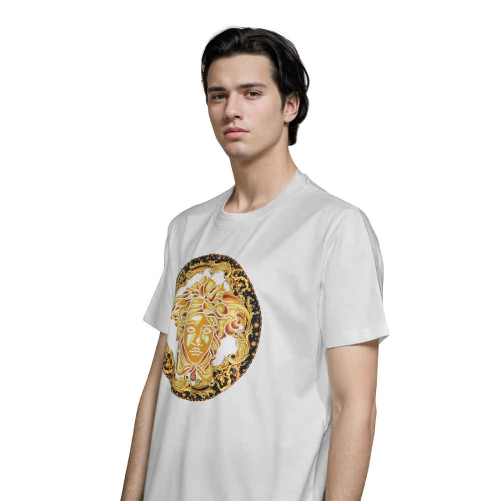 Versace White Premium Cotton T-shirt-thumb-2