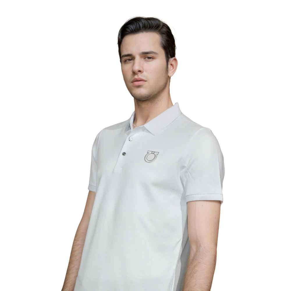 Salvatore Ferragamo White Premium Quality Polo T-shirt-thumb-2
