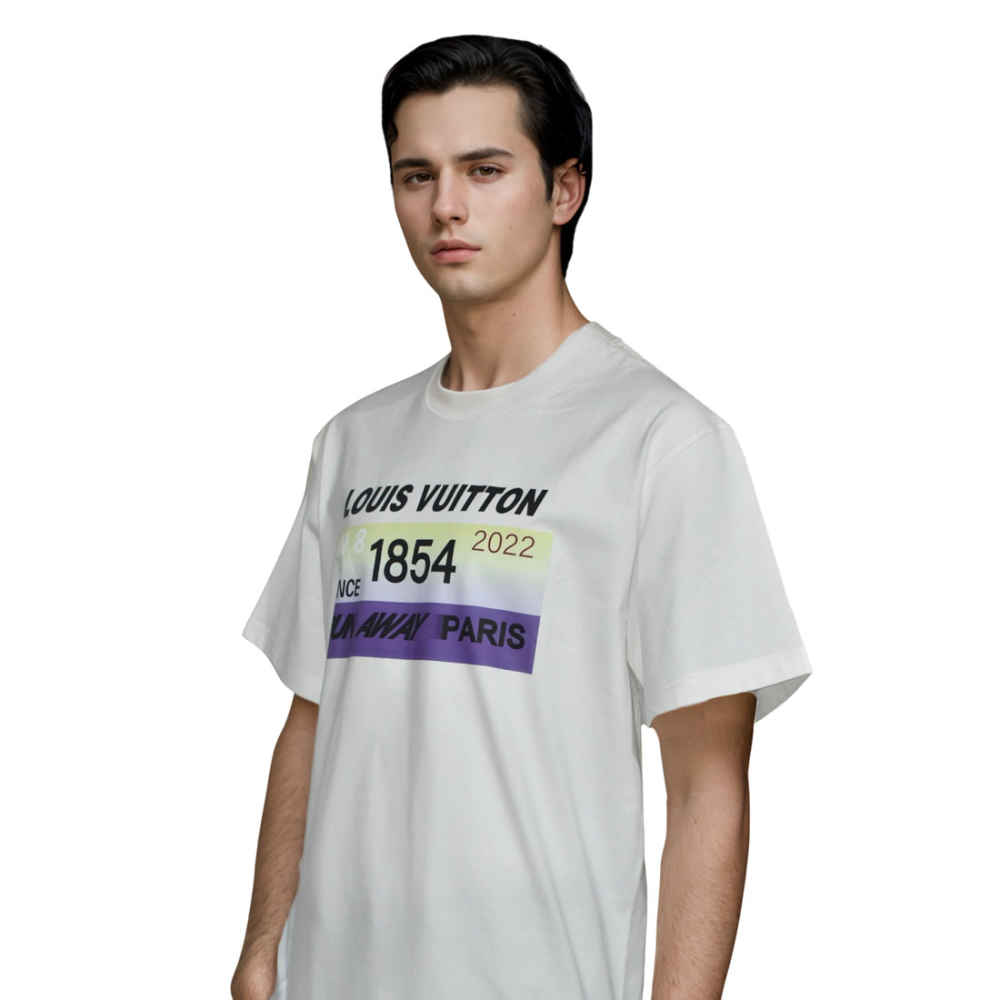 Louis Vuitton White Premium Quality Tees-thumb-2