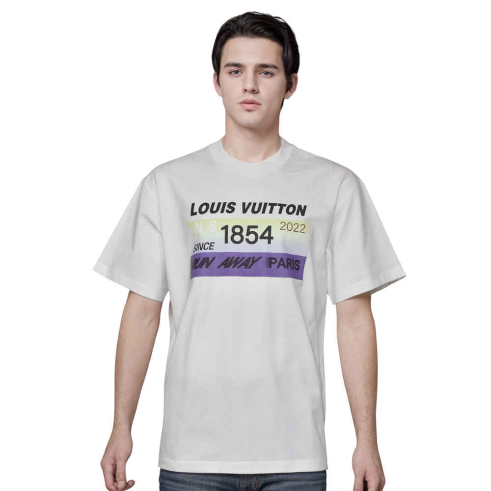 Louis Vuitton White Premium Quality Tees-thumb-0