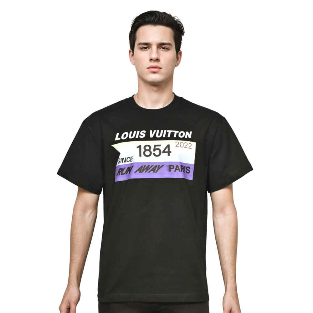 Louis Vuitton Black Premium Quality Tees-thumb-0