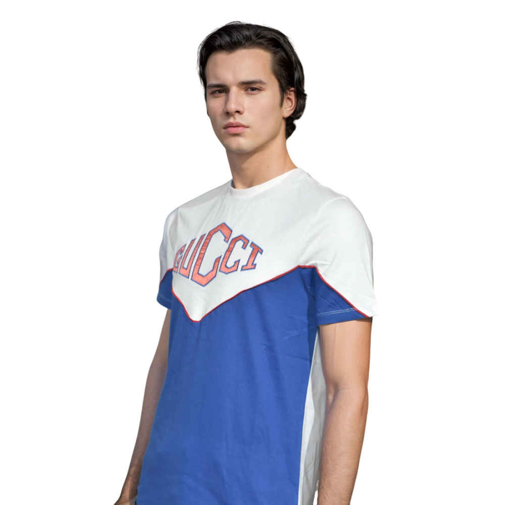 Gucci White & Blue Premium Quality T-shirt-2