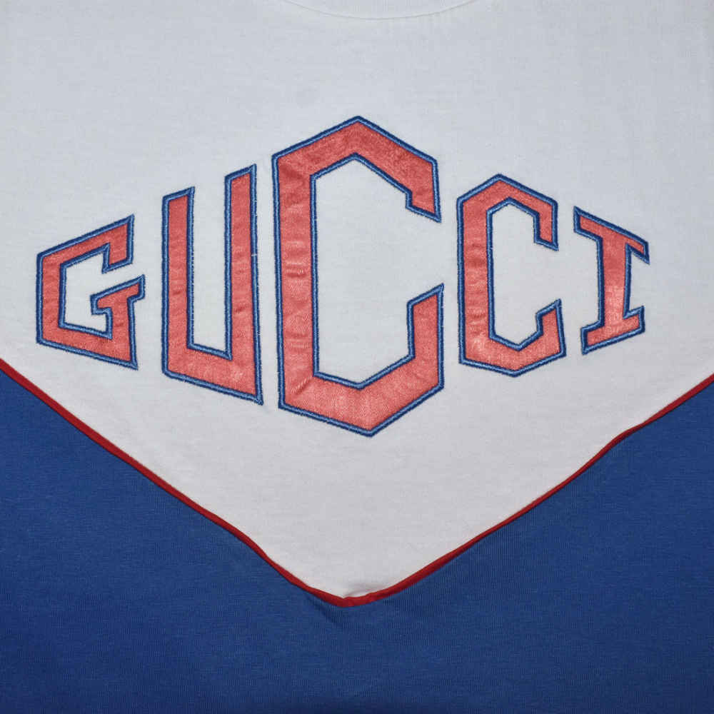 Gucci White & Blue Premium Quality T-shirt-3