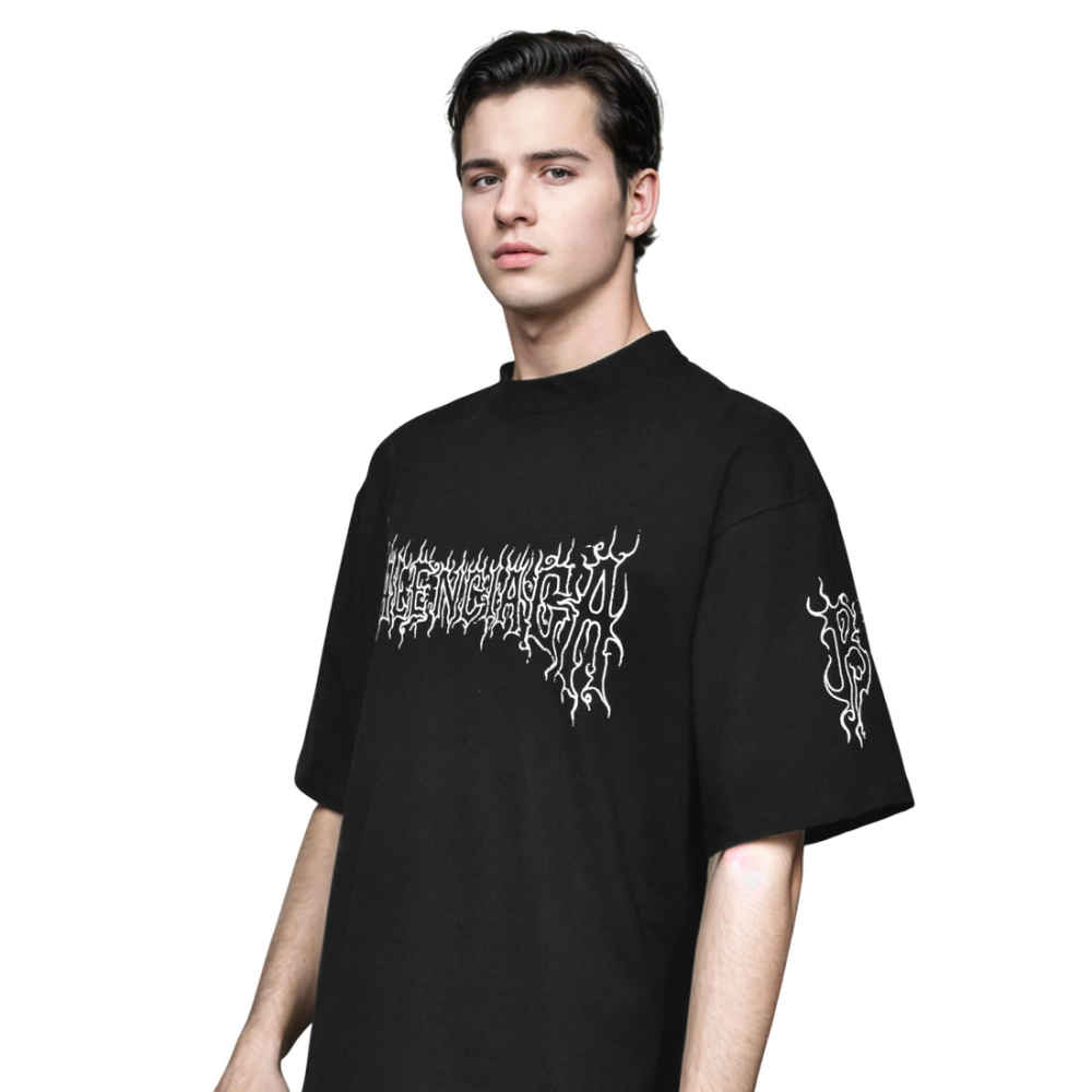 Balenciaga Black Premium Quality T-shirt-2