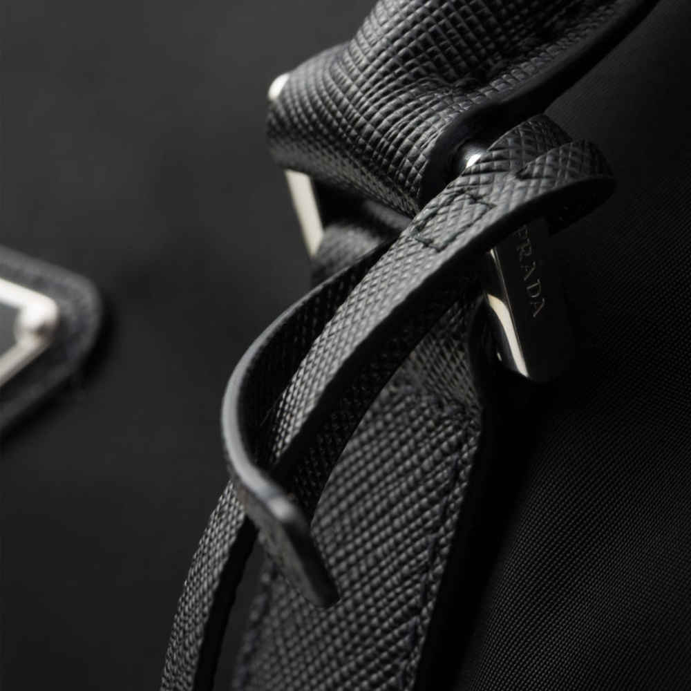 Prada Black Premium Re-Nylon and Saffiano Leather Duffel bag-3