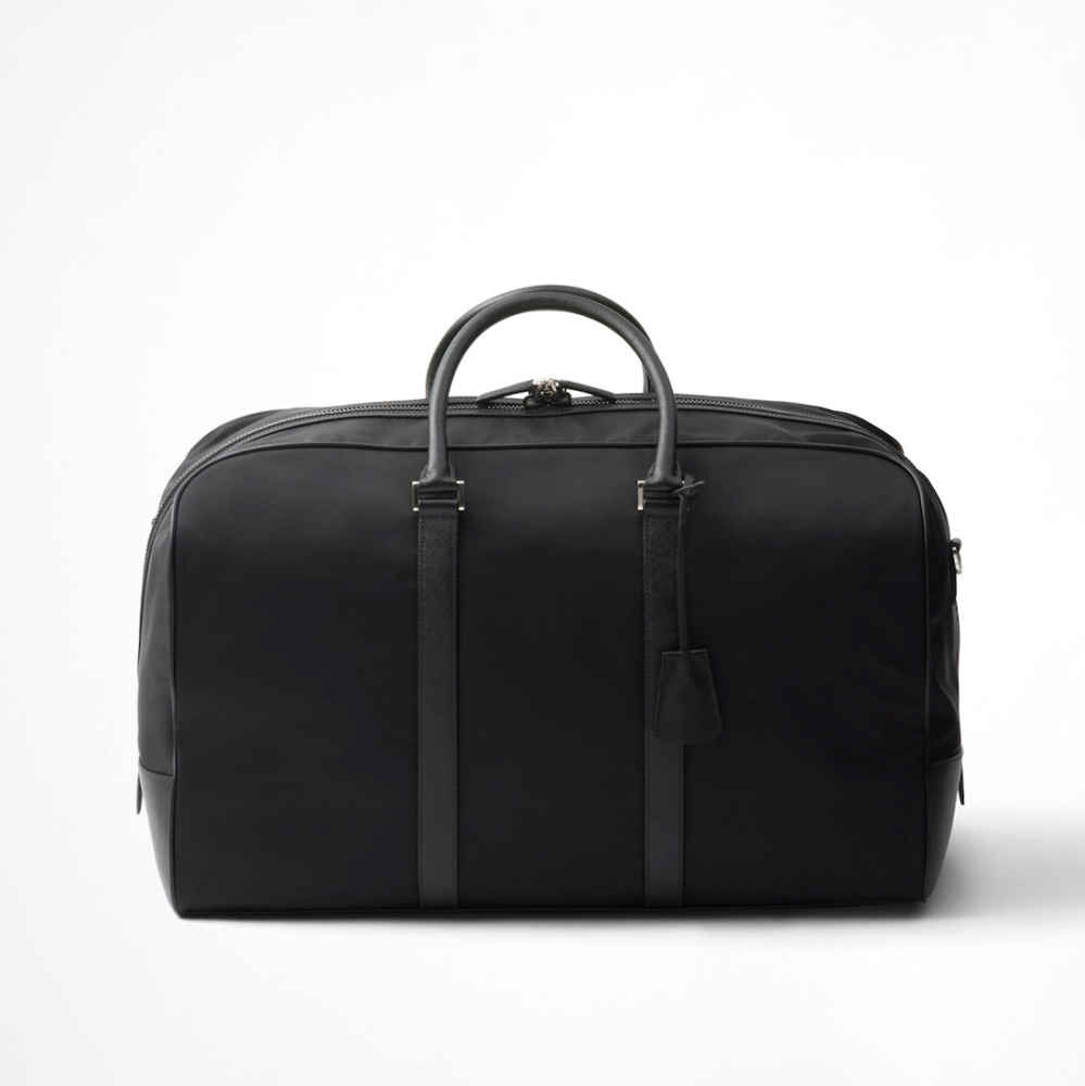 Prada Black Premium Re-Nylon and Saffiano Leather Duffel bag-1