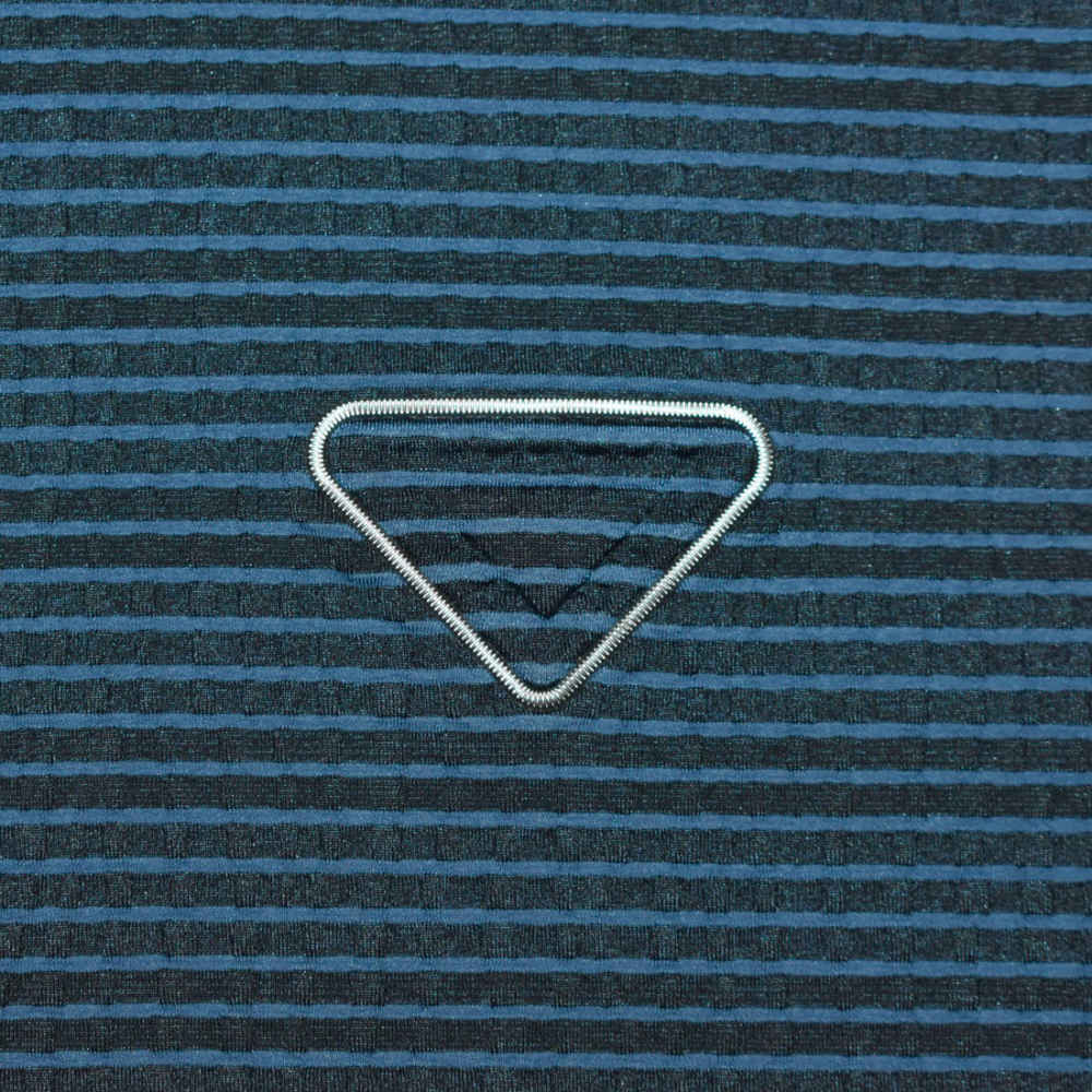 Prada Embossed Logo Blue Premium Polo Luxury T-shirt-thumb-3