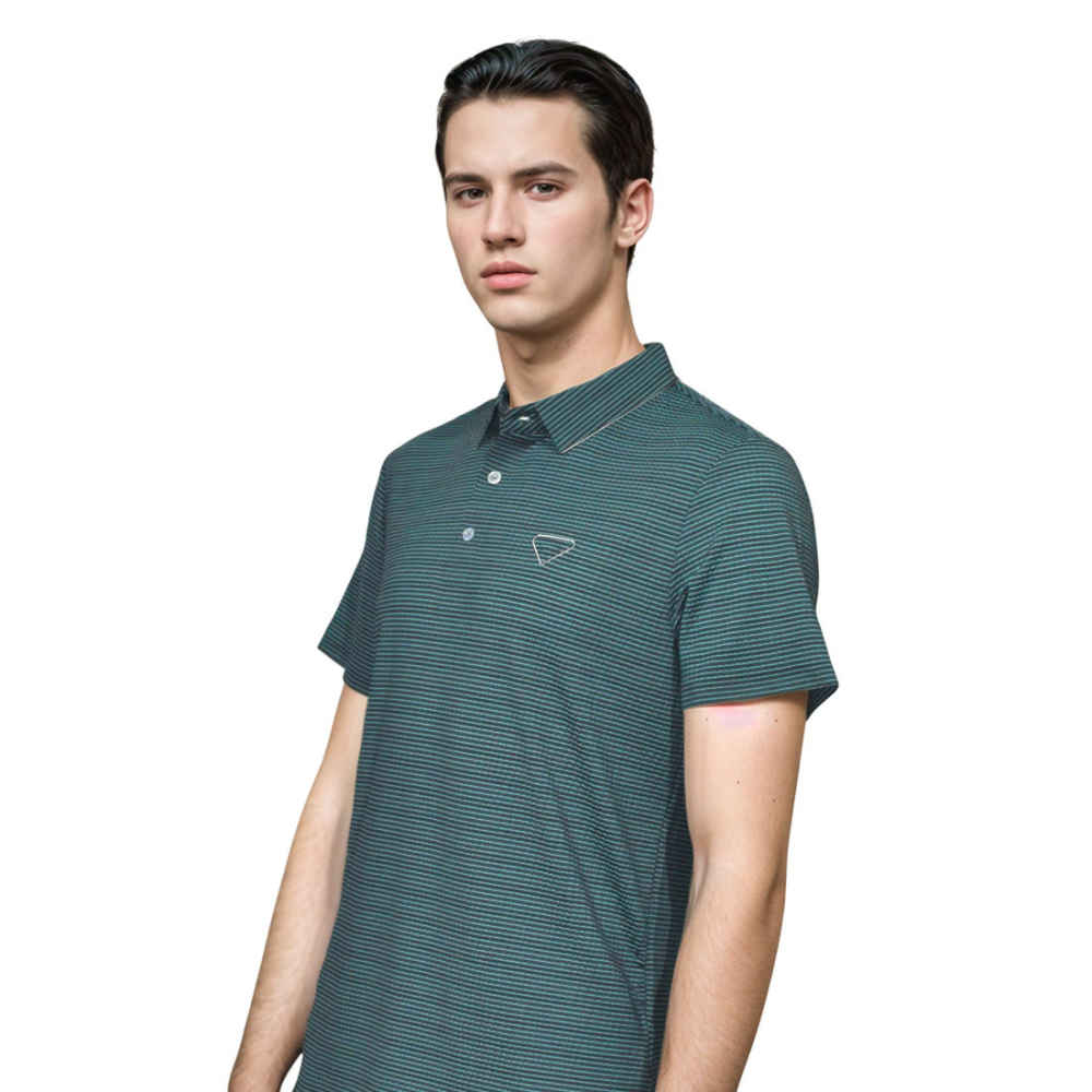 Prada Embossed Logo Green Premium Polo Luxury T-shirt-2