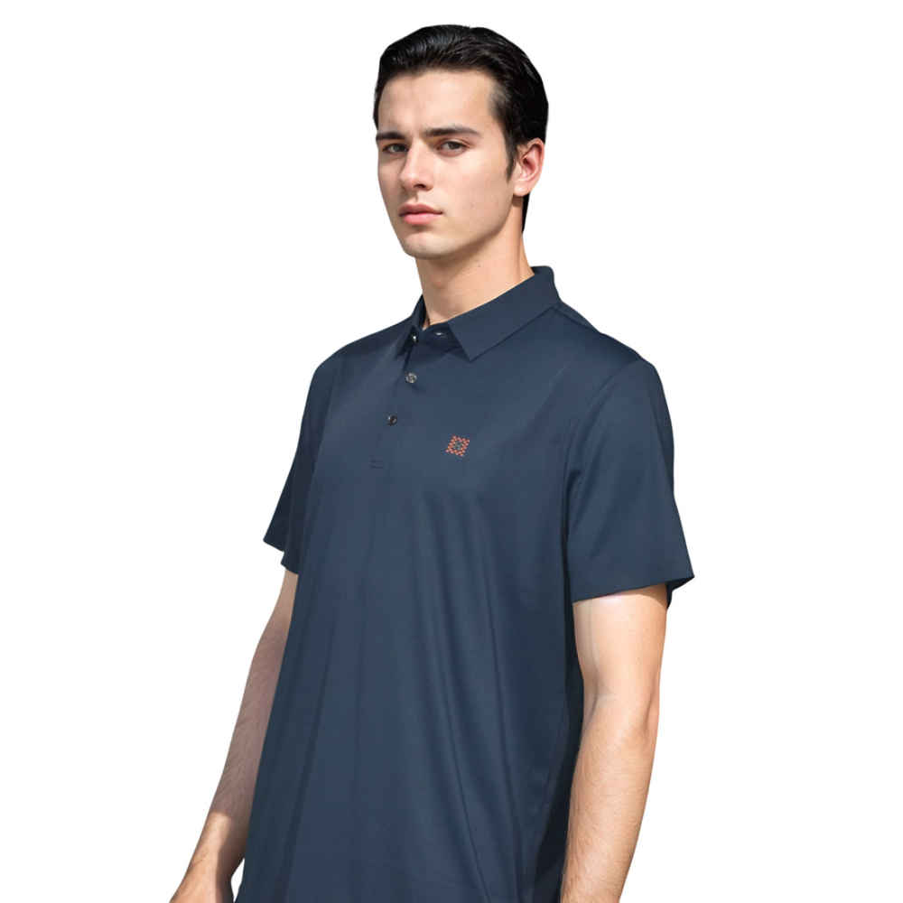 Hermes Paris Blue Premium Polo T-shirt-thumb-2