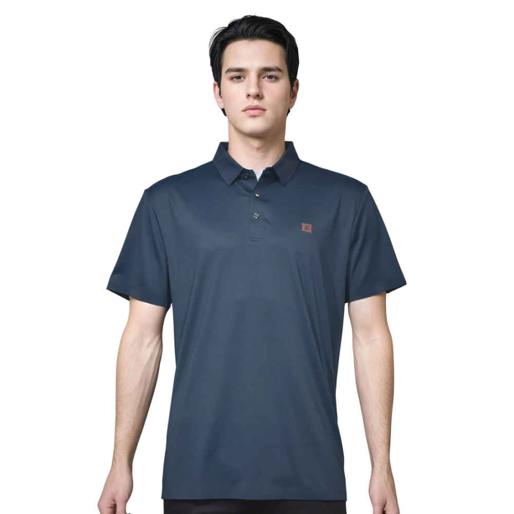 Hermes Paris Blue Premium Polo T-shirt-thumb-0
