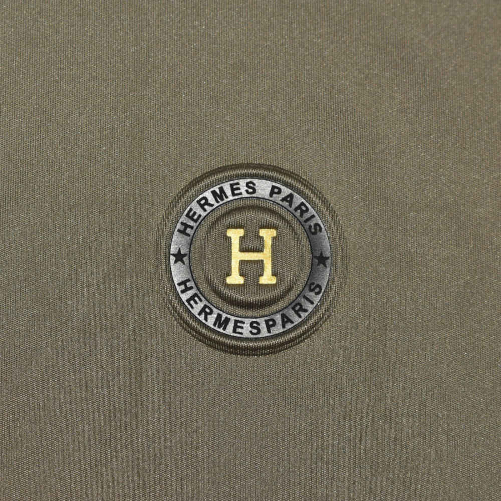 Hermes Paris Brown Premium Quality Luxury T-shirt-3