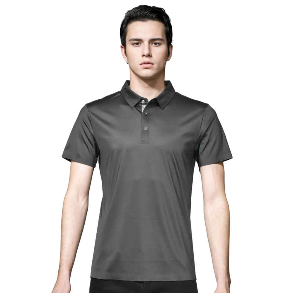 Salvatore Ferragamo Grey Premium Quality Polo T-shirt-thumb-0