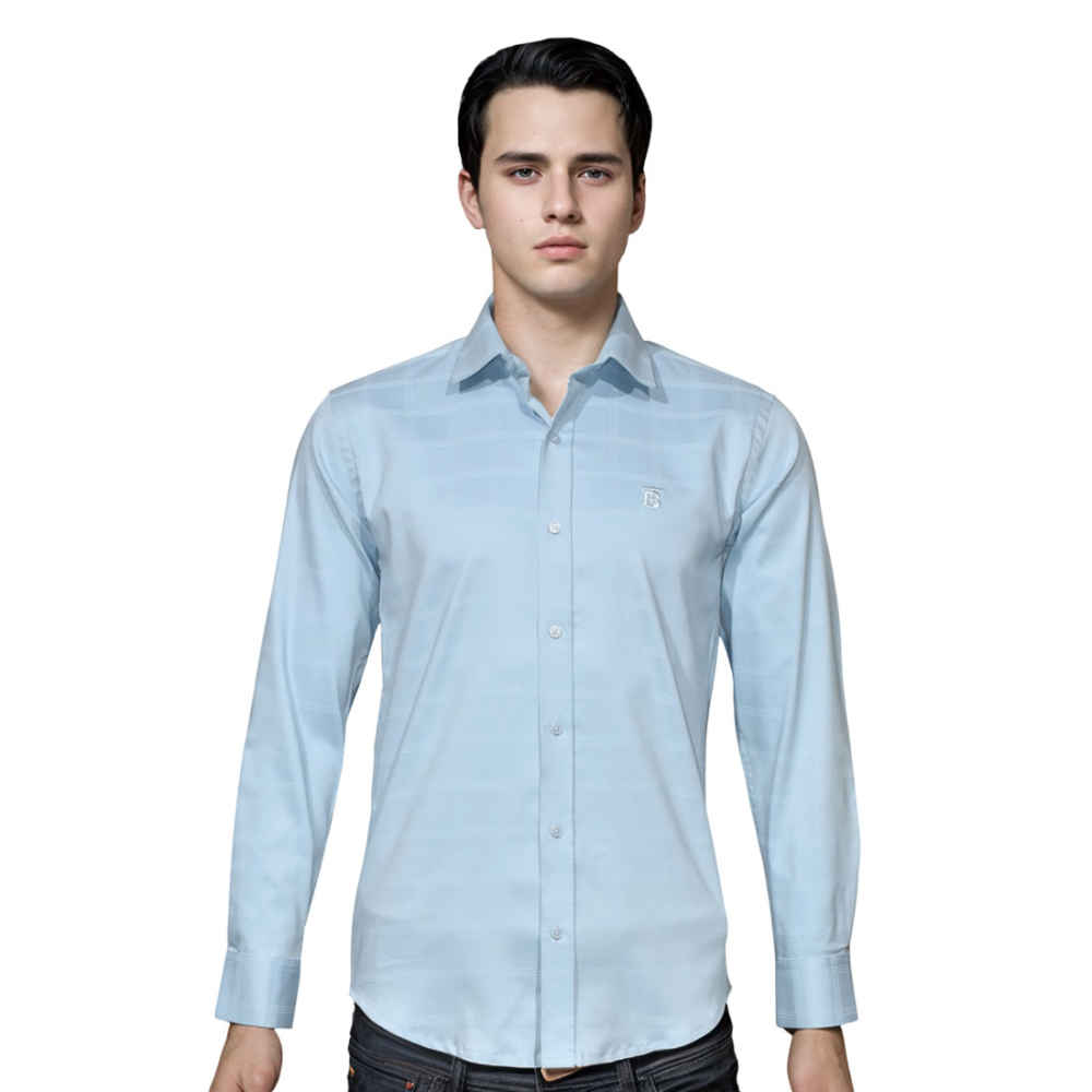 Burberry Sky Blue Premium Quality Shirt-6