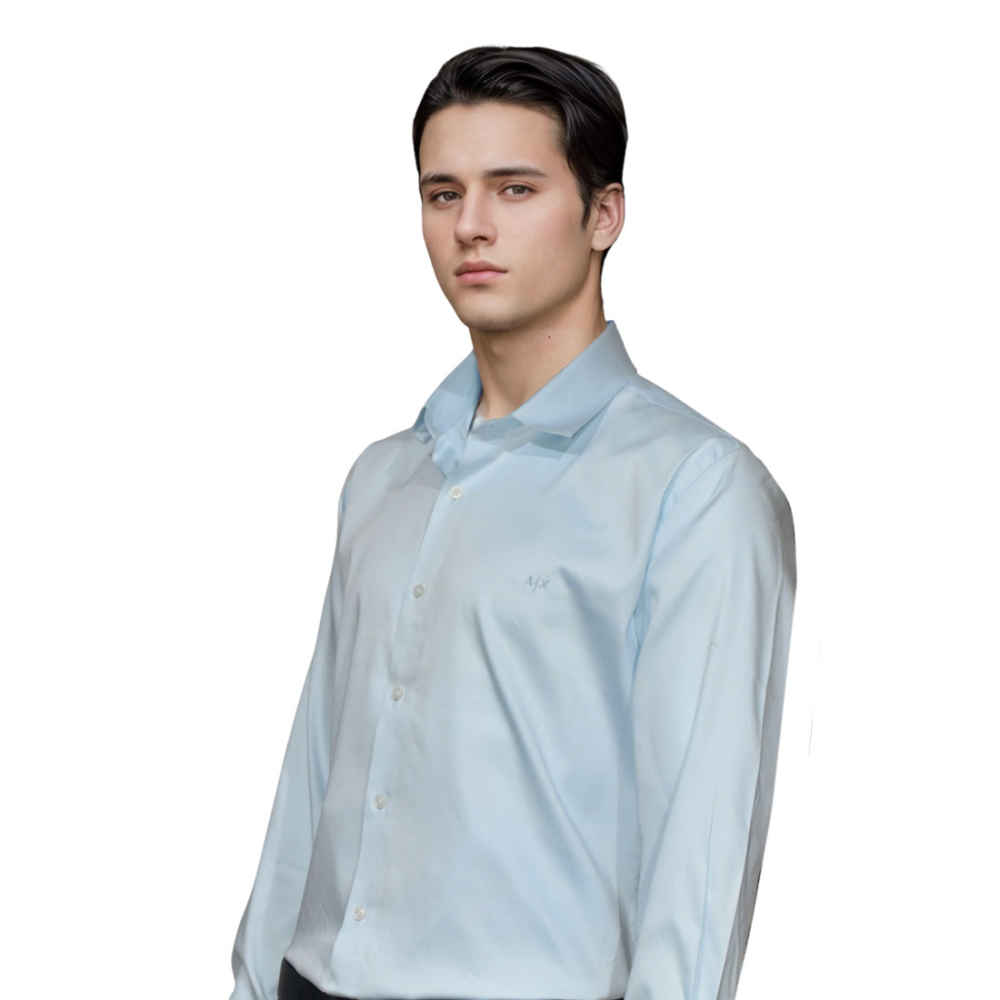 Armani Exchange Sky Blue Premium Quality Shirt-2