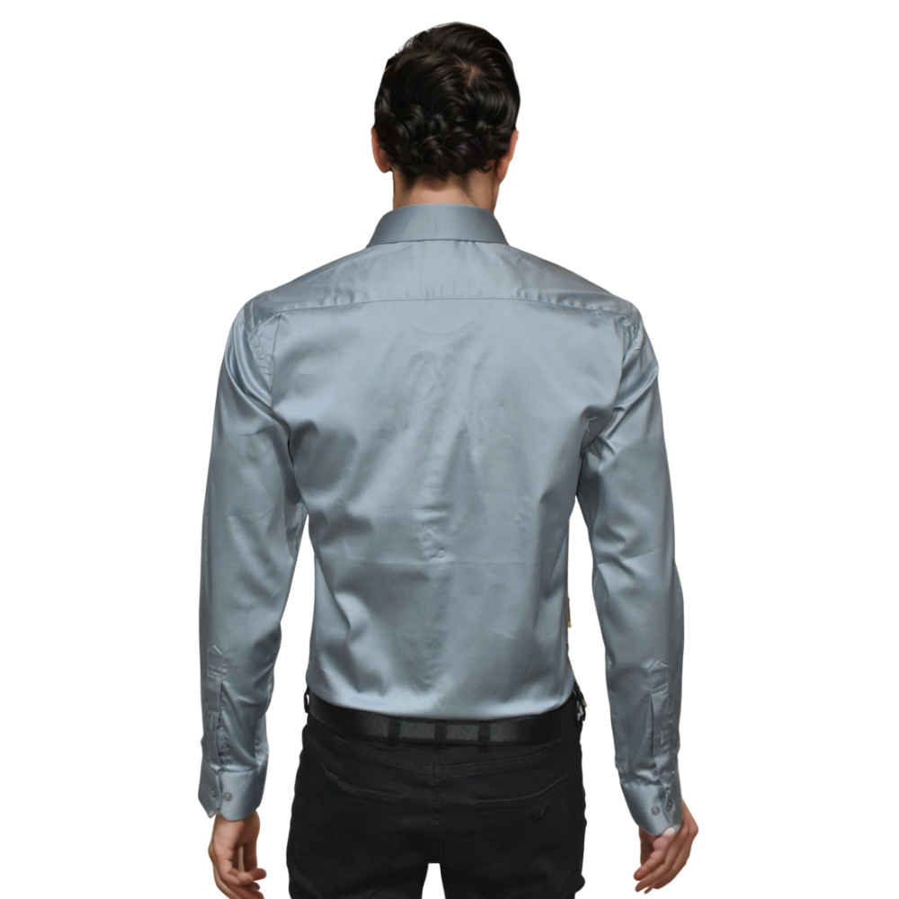 Armani Exchange Misty Blue Premium Quality Shirt-thumb-1