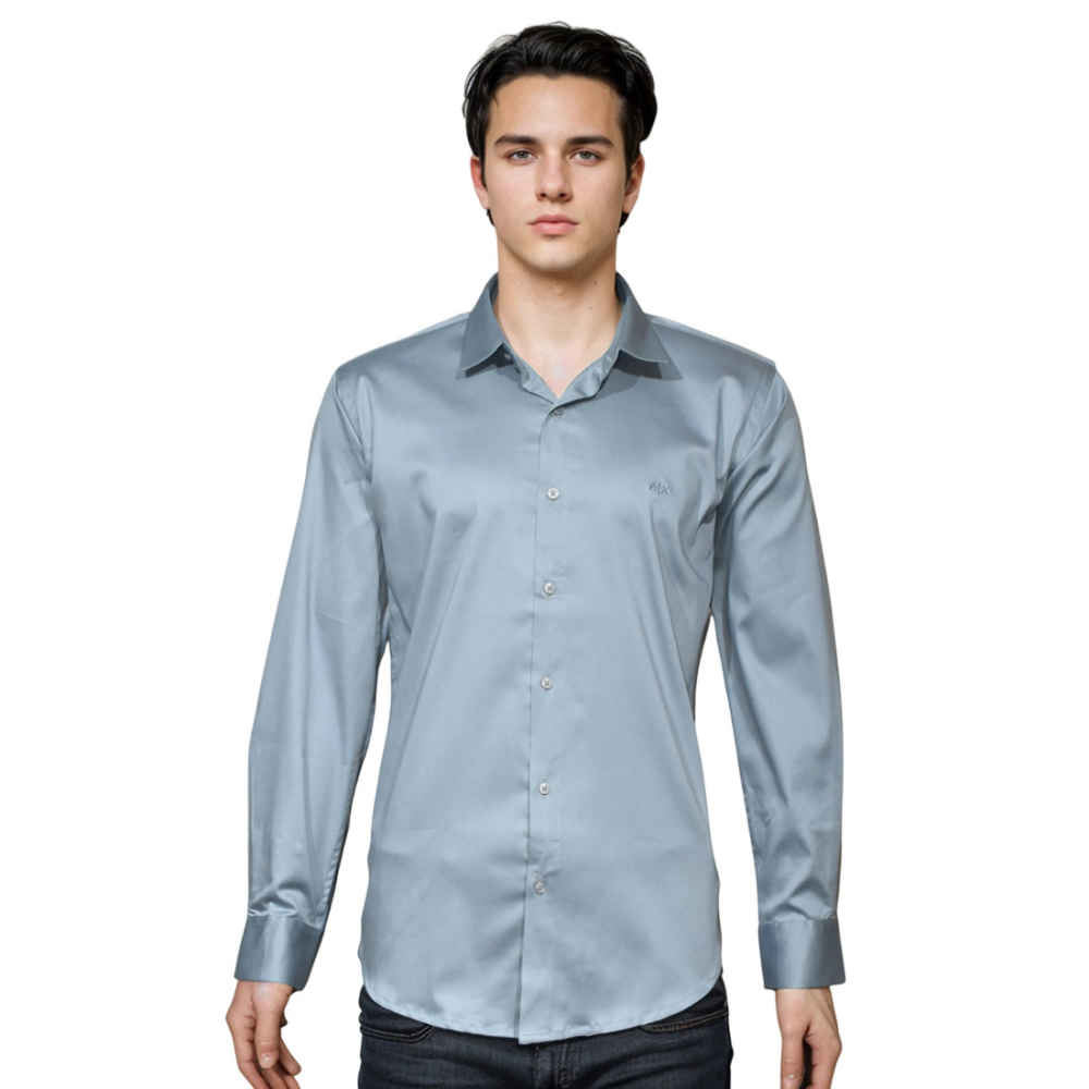 Armani Exchange Misty Blue Premium Quality Shirt-thumb-6