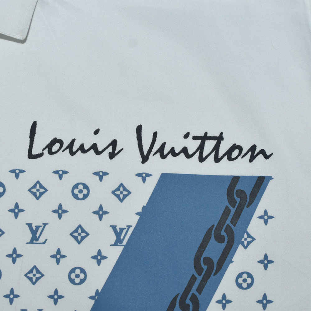 Louis Vuitton White Premium Quality Shirt-3