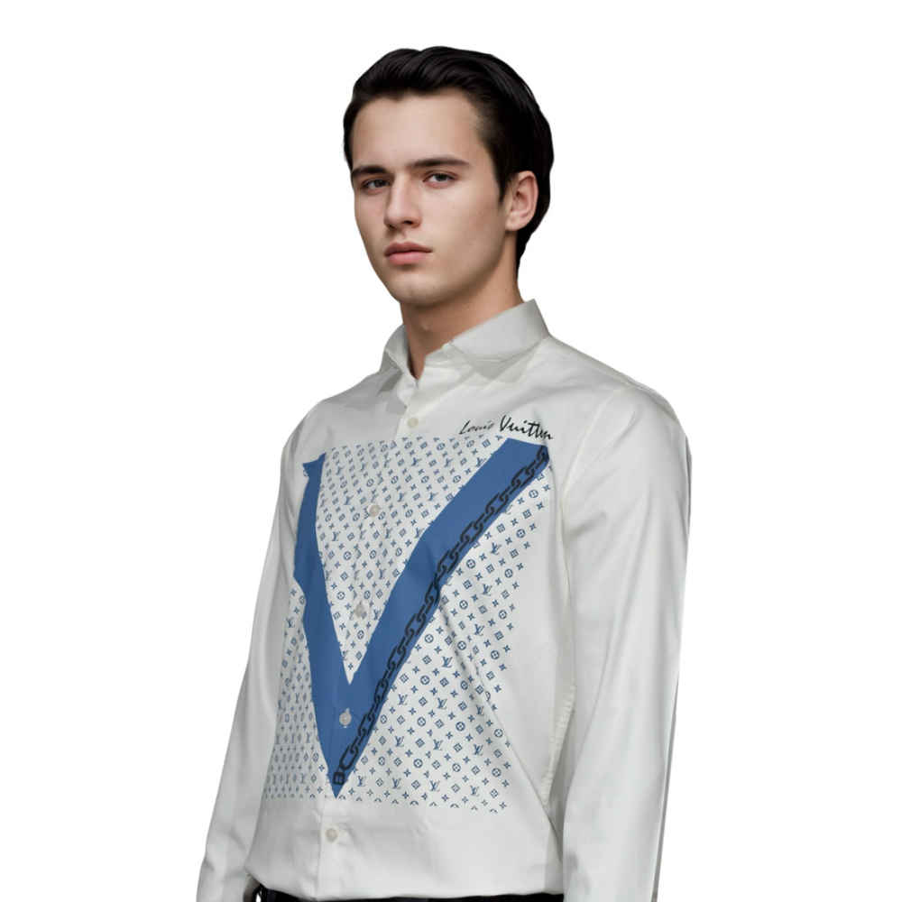 Louis Vuitton White Premium Quality Shirt-2