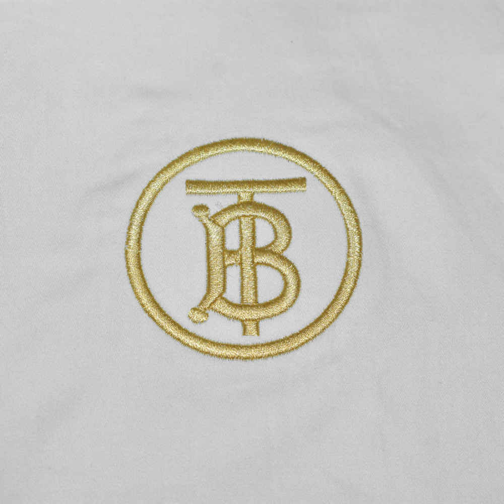 Burberry TB Embroidery White Cotton Shirt-5