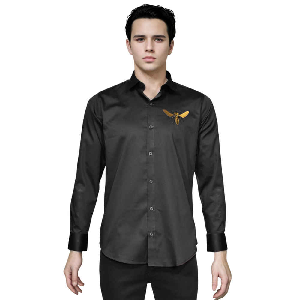 Gucci Black Bee Printed Premium Quality Shirt-6