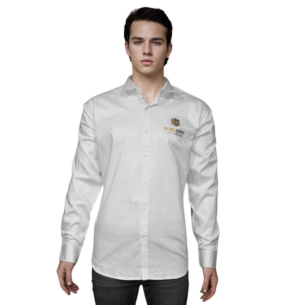 Burberry White Premium Cotton Shirt-6