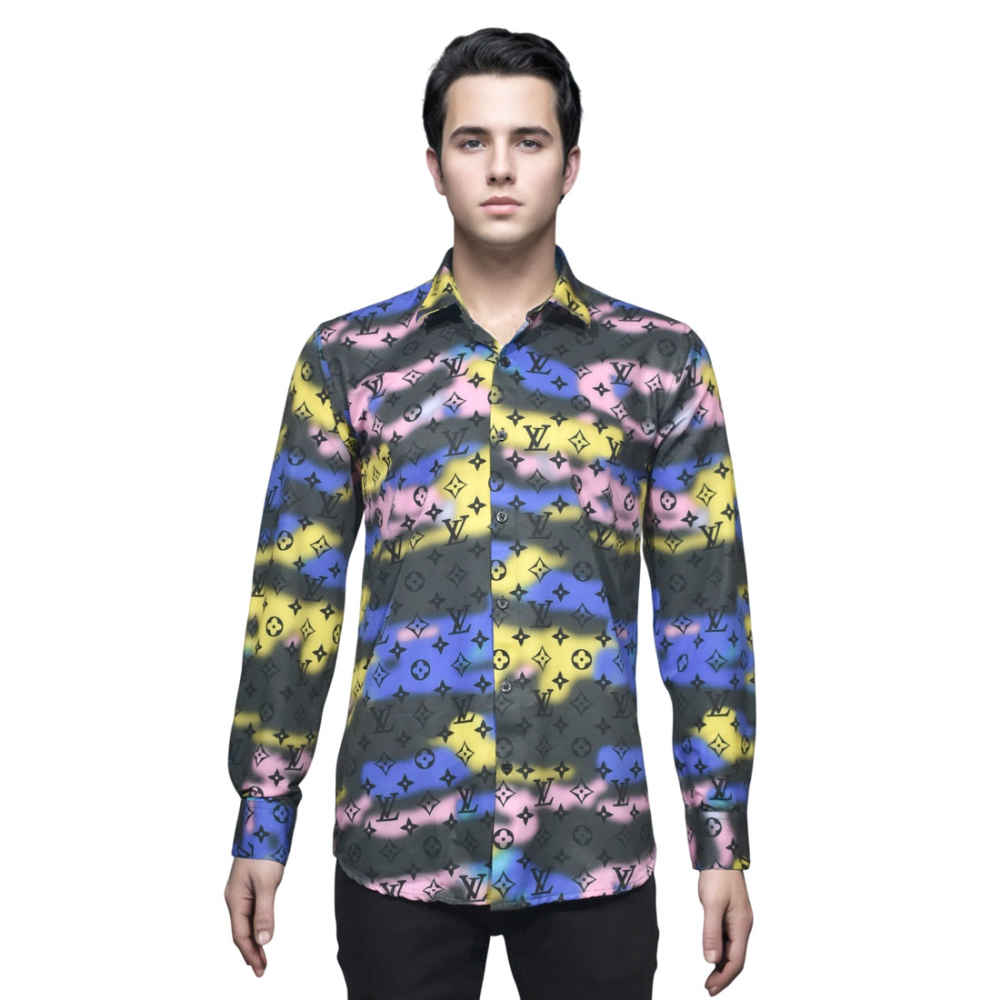 Louis Vuitton Multi Color Printed Premium Quality Shirt-6