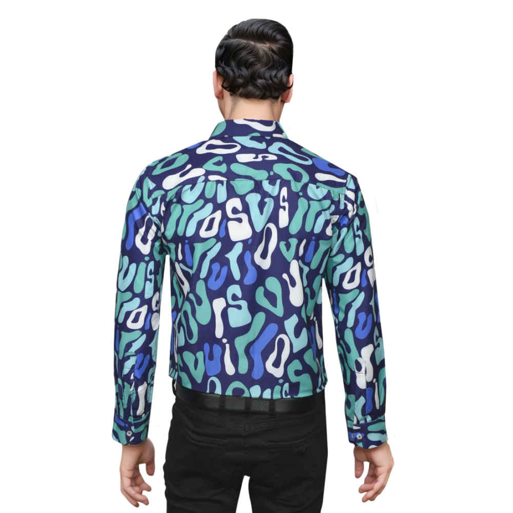 Louis Vuitton Logo Printed Green Premium Quality Shirt-1