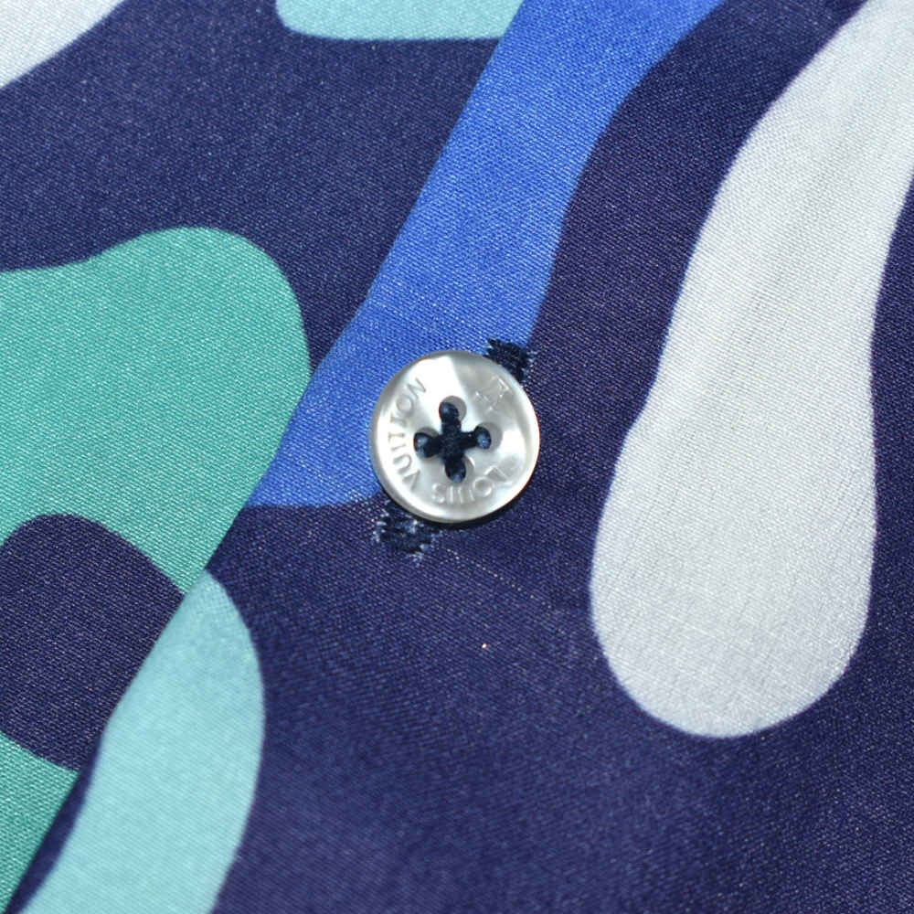 Louis Vuitton Logo Printed Green Premium Quality Shirt-4